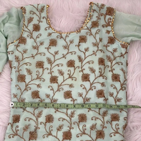 Mint Green Sharara - Picture 8 of 13